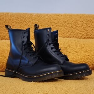 Dr. Martens 1460 Smooth Black Lace-Up Boots W10/M8.5 (US)